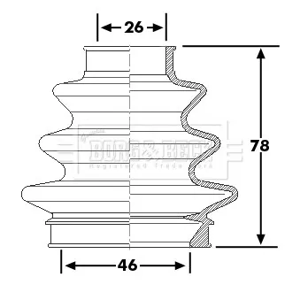 Joint-soufflet, arbre de commande BORG & BECK BCB6226
