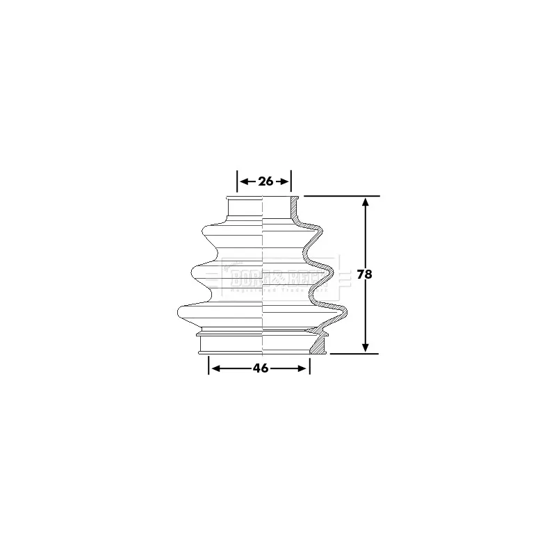 Joint-soufflet, arbre de commande BORG & BECK BCB6226