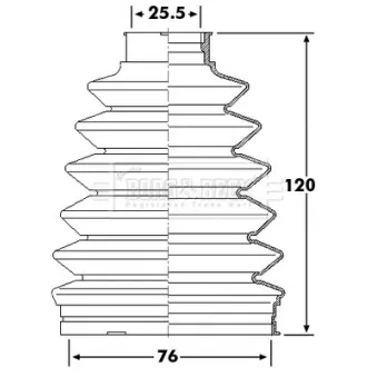 Joint-soufflet, arbre de commande BORG & BECK BCB6233