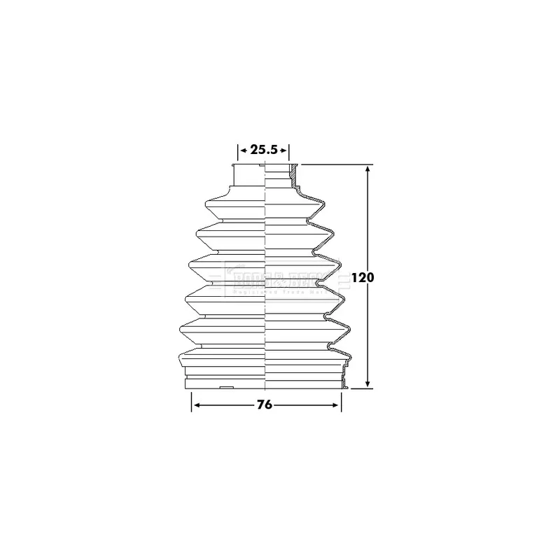 Joint-soufflet, arbre de commande BORG & BECK BCB6233