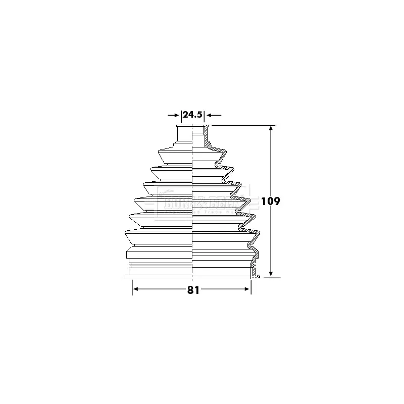 Joint-soufflet, arbre de commande BORG & BECK BCB6234
