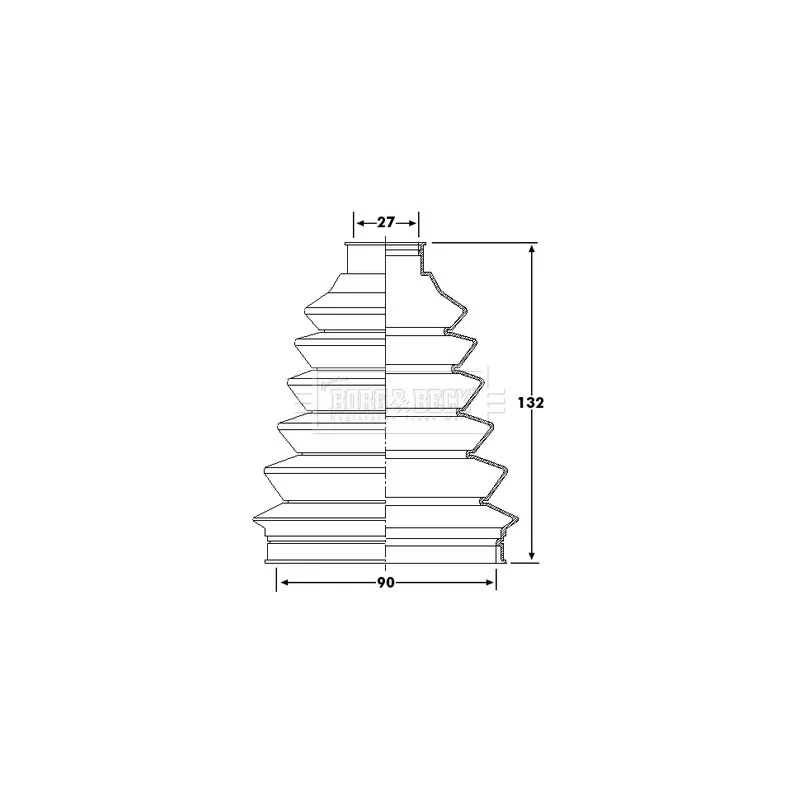 Joint-soufflet, arbre de commande BORG & BECK BCB6235