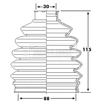 Joint-soufflet, arbre de commande BORG & BECK BCB6236