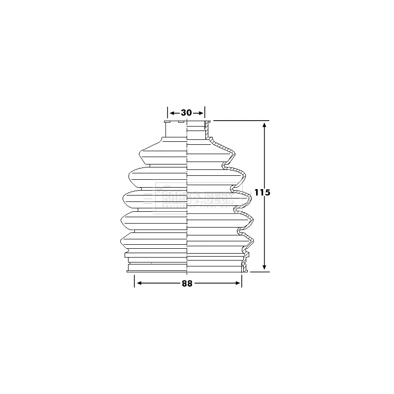 Joint-soufflet, arbre de commande BORG & BECK BCB6236