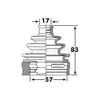 Joint-soufflet, arbre de commande BORG & BECK BCB6239