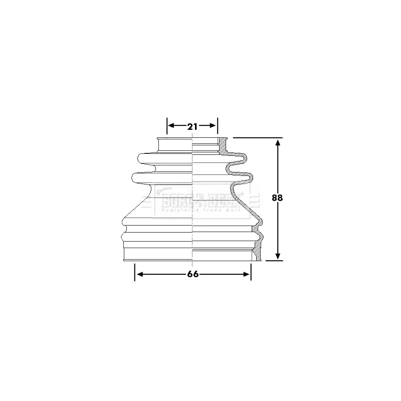 Joint-soufflet, arbre de commande BORG & BECK BCB6240
