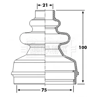 Joint-soufflet, arbre de commande BORG & BECK BCB6241