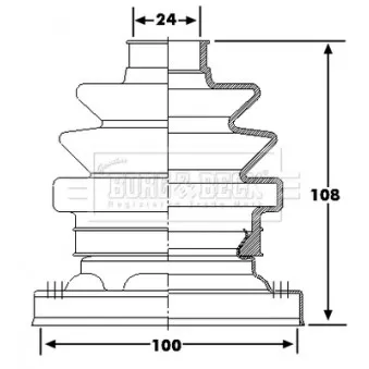 Joint-soufflet, arbre de commande BORG & BECK BCB6242