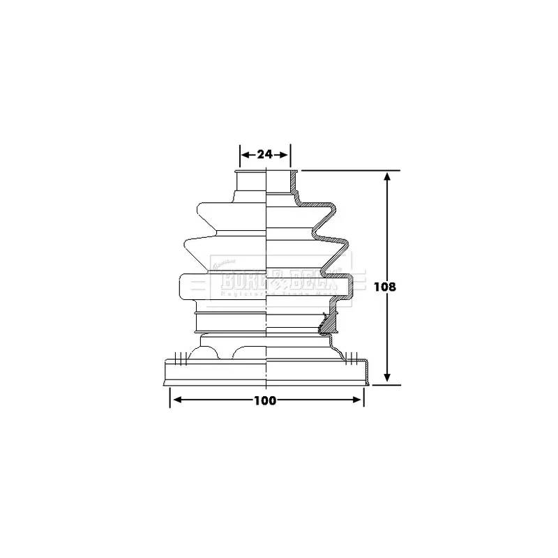 Joint-soufflet, arbre de commande BORG & BECK BCB6242
