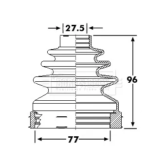 Joint-soufflet, arbre de commande BORG & BECK BCB6244