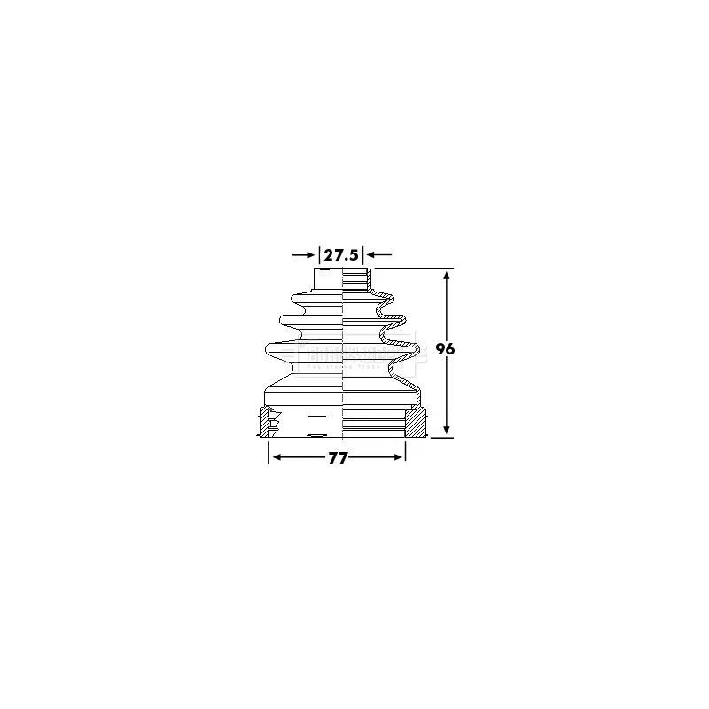 Joint-soufflet, arbre de commande BORG & BECK BCB6244