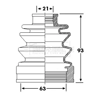 Joint-soufflet, arbre de commande BORG & BECK BCB6245