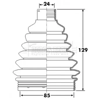 Joint-soufflet, arbre de commande BORG & BECK BCB6246
