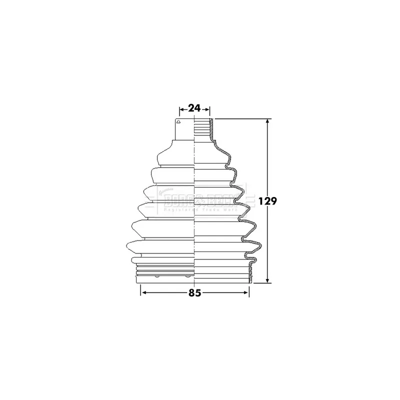 Joint-soufflet, arbre de commande BORG & BECK BCB6246