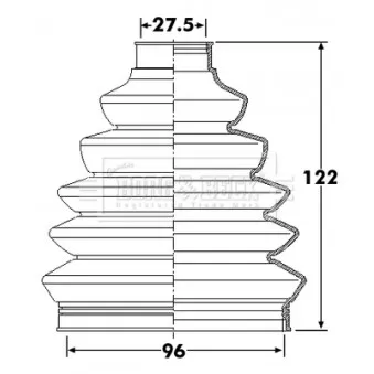 Joint-soufflet, arbre de commande BORG & BECK BCB6248