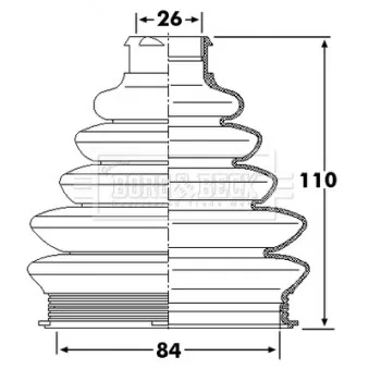 Joint-soufflet, arbre de commande BORG & BECK BCB6249