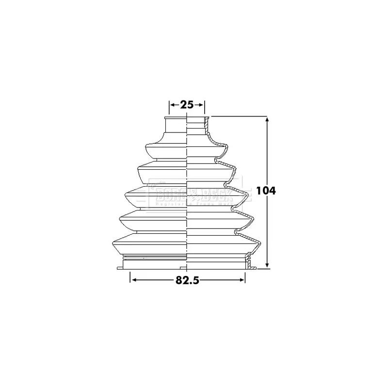 Joint-soufflet, arbre de commande BORG & BECK BCB6250