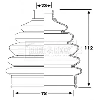 Joint-soufflet, arbre de commande BORG & BECK BCB6251