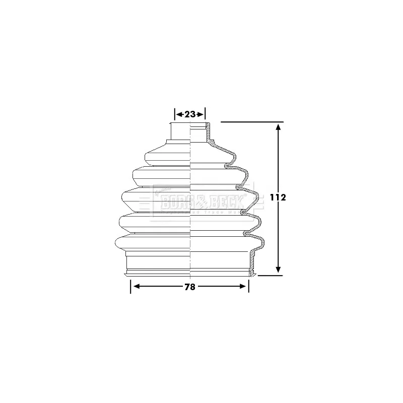 Joint-soufflet, arbre de commande BORG & BECK BCB6251