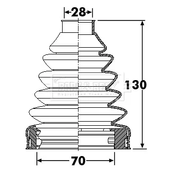 Joint-soufflet, arbre de commande BORG & BECK BCB6253