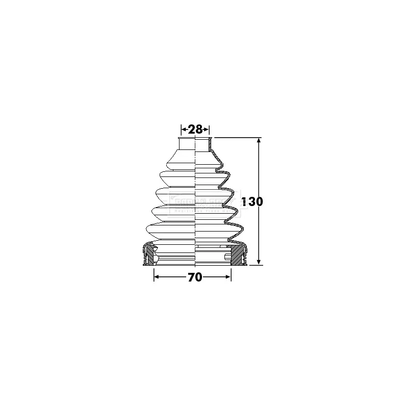 Joint-soufflet, arbre de commande BORG & BECK BCB6253