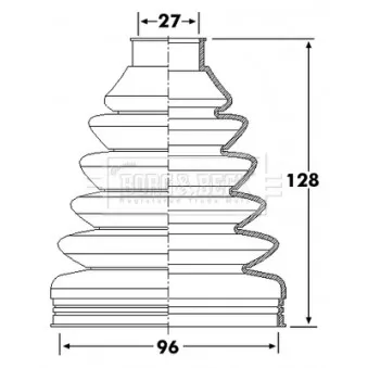 Joint-soufflet, arbre de commande BORG & BECK BCB6255