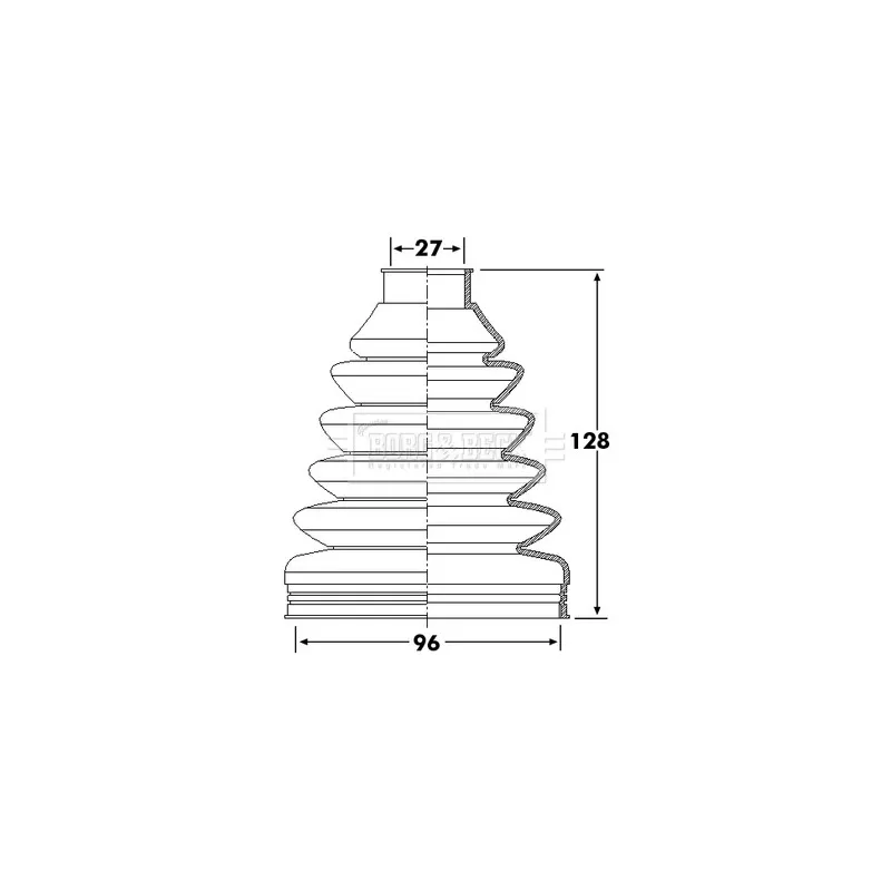 Joint-soufflet, arbre de commande BORG & BECK BCB6255