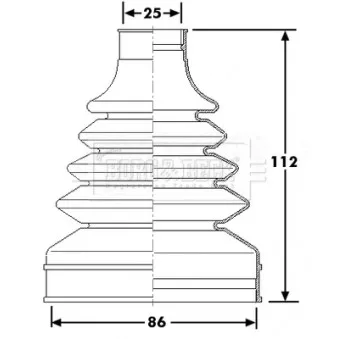 Joint-soufflet, arbre de commande BORG & BECK BCB6256