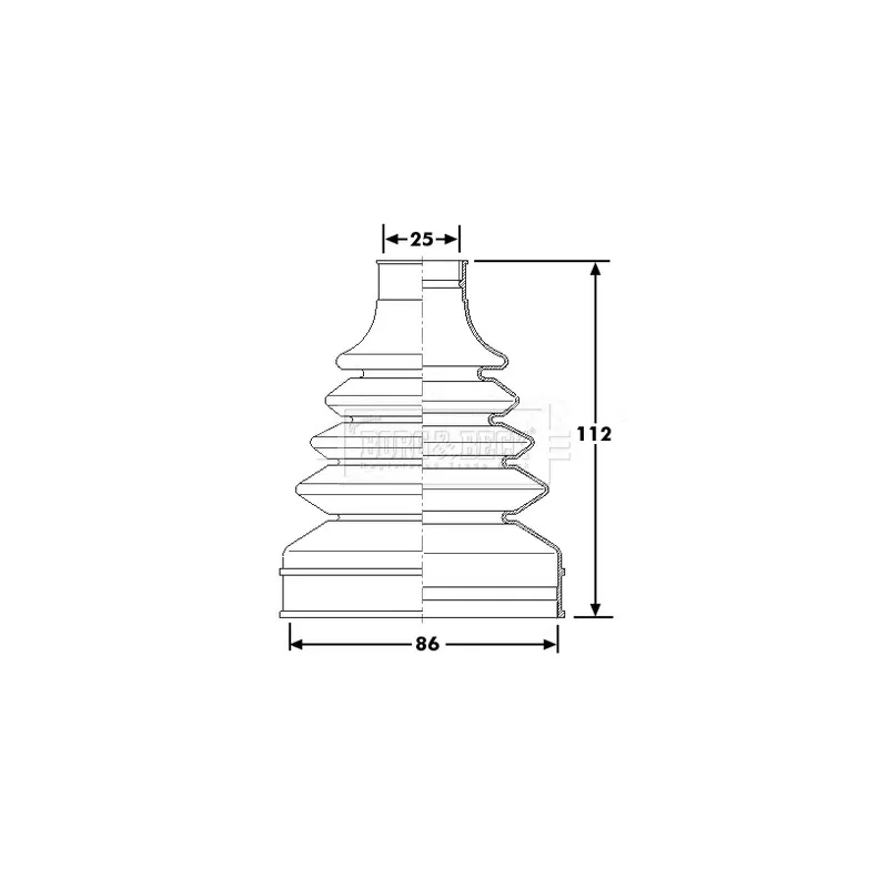 Joint-soufflet, arbre de commande BORG & BECK BCB6256