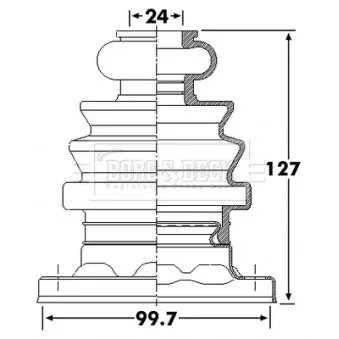 Joint-soufflet, arbre de commande BORG & BECK BCB6258