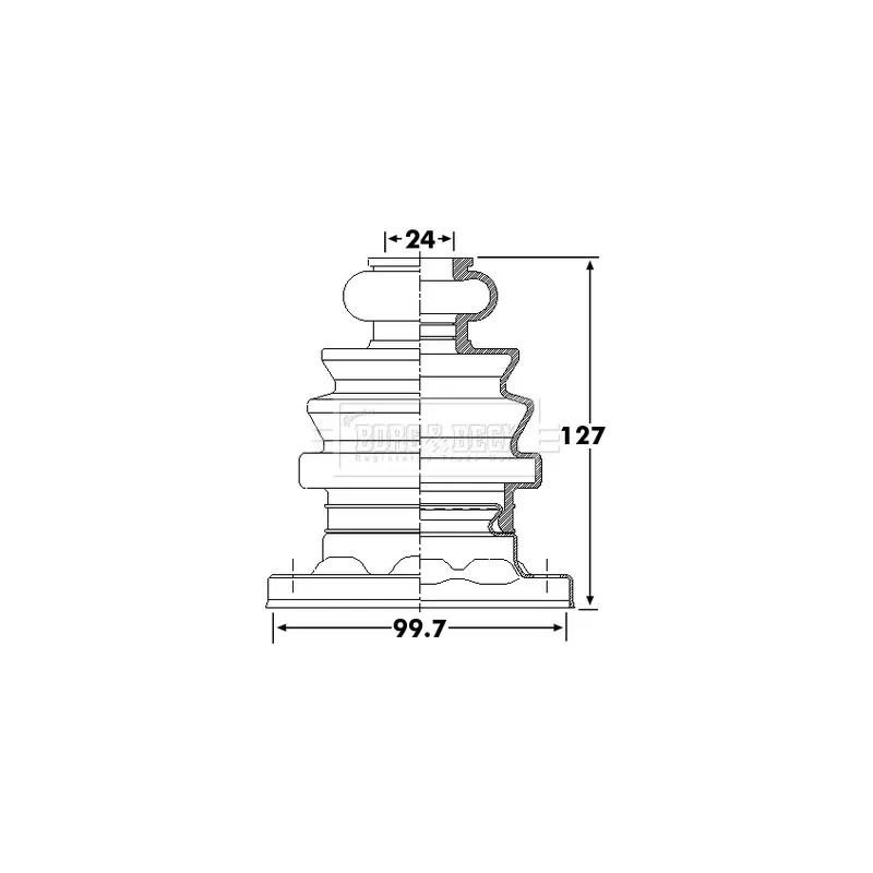 Joint-soufflet, arbre de commande BORG & BECK BCB6258