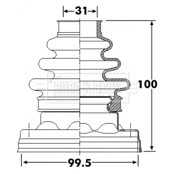 Joint-soufflet, arbre de commande BORG & BECK BCB6259