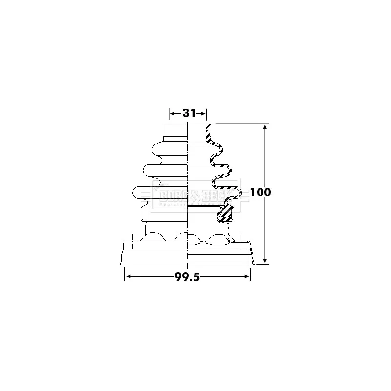 Joint-soufflet, arbre de commande BORG & BECK BCB6259