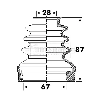Joint-soufflet, arbre de commande BORG & BECK BCB6261