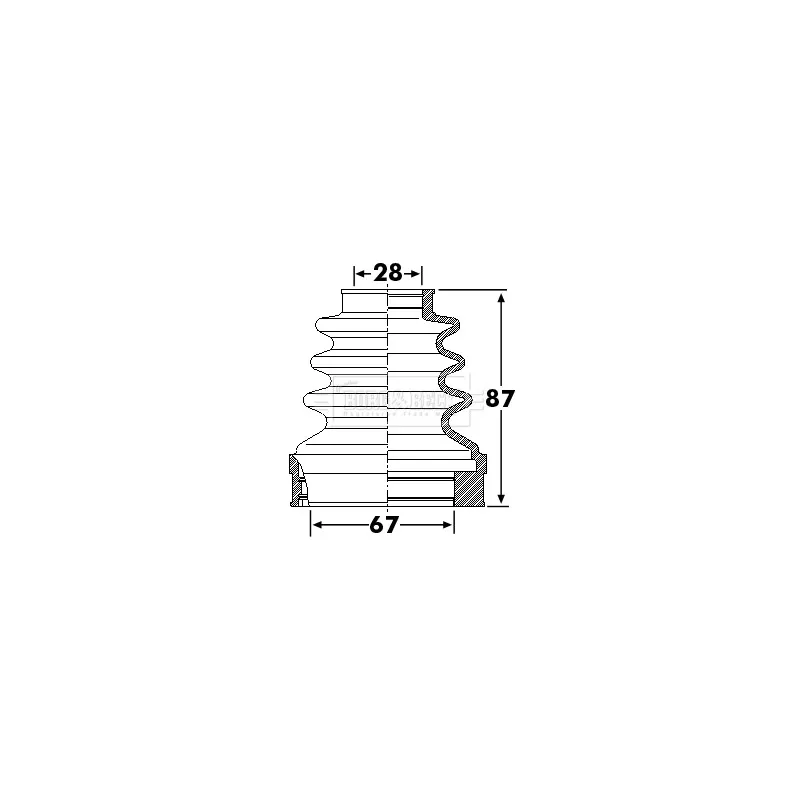 Joint-soufflet, arbre de commande BORG & BECK BCB6261