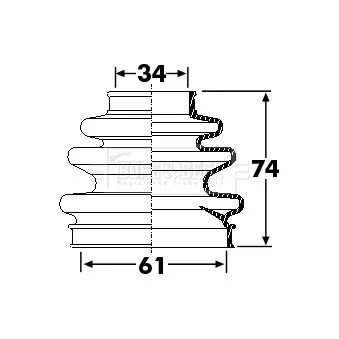 Joint-soufflet, arbre de commande BORG & BECK BCB6262