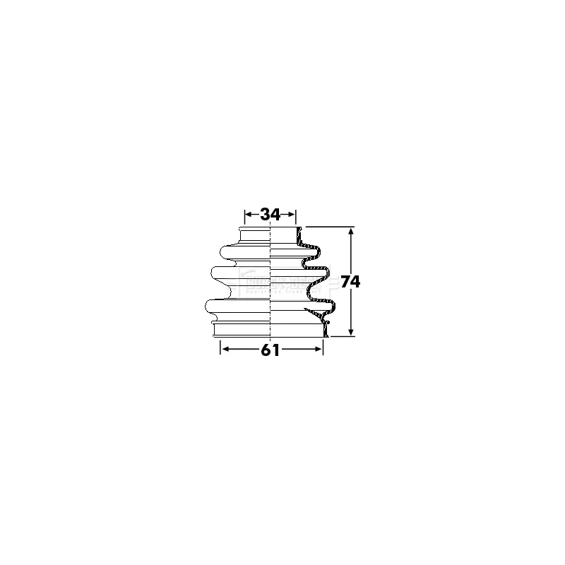 Joint-soufflet, arbre de commande BORG & BECK BCB6262