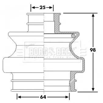 Joint-soufflet, arbre de commande BORG & BECK BCB6263
