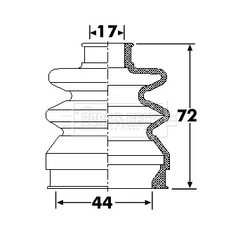 Joint-soufflet, arbre de commande BORG & BECK BCB6264
