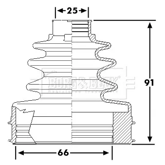 Joint-soufflet, arbre de commande BORG & BECK BCB6265
