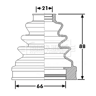 Joint-soufflet, arbre de commande BORG & BECK