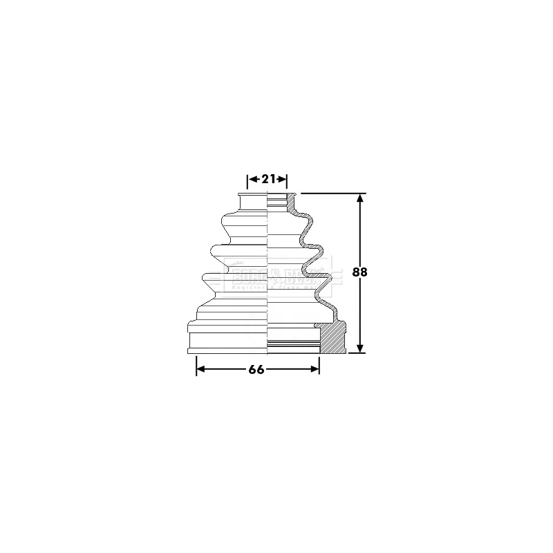 Joint-soufflet, arbre de commande BORG & BECK BCB6266