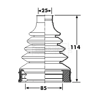 Joint-soufflet, arbre de commande BORG & BECK BCB6269