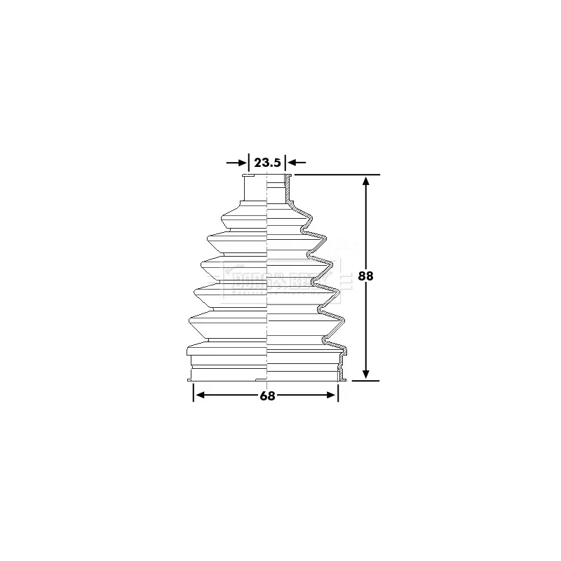 Joint-soufflet, arbre de commande BORG & BECK BCB6270