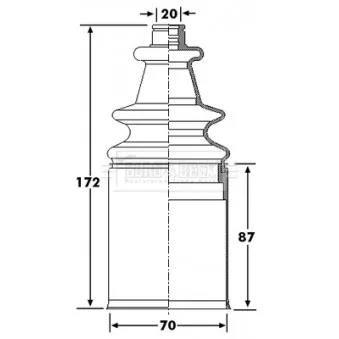 Joint-soufflet, arbre de commande BORG & BECK BCB6271