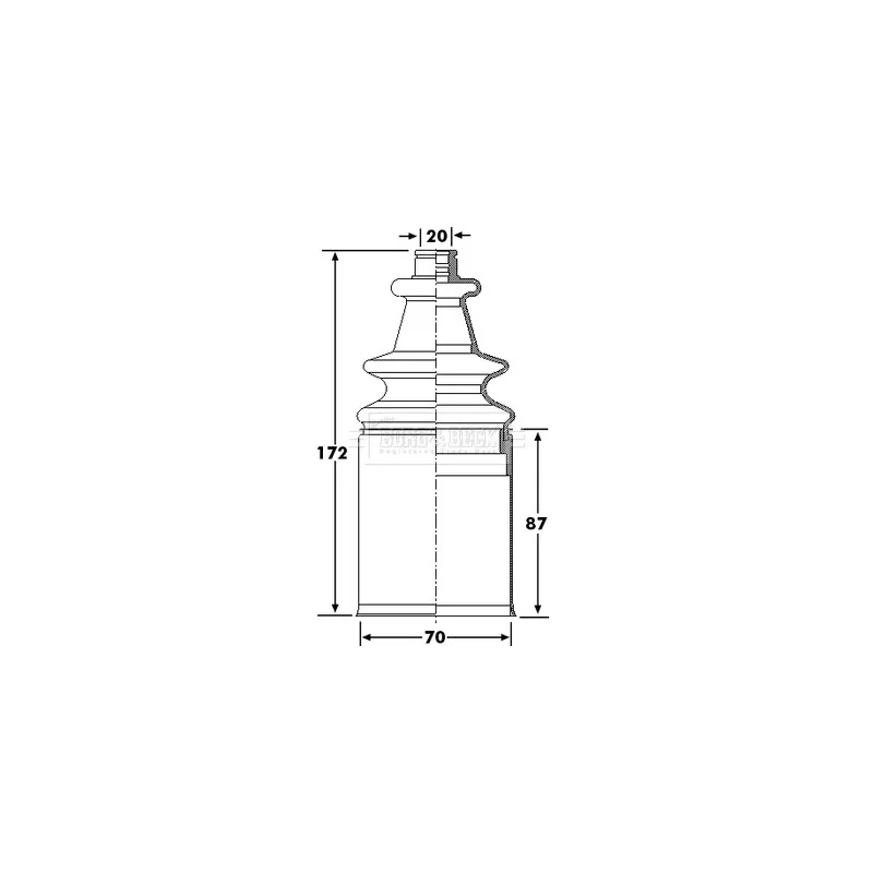 Joint-soufflet, arbre de commande BORG & BECK BCB6271