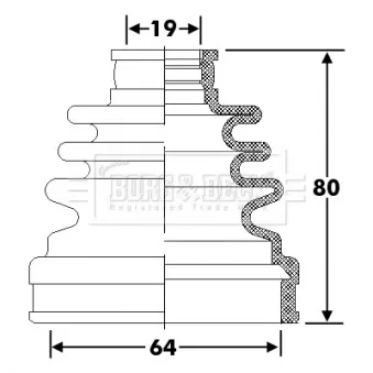 Joint-soufflet, arbre de commande BORG & BECK BCB6272