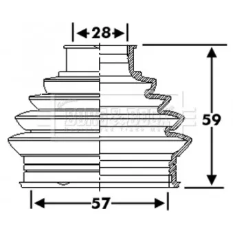 Joint-soufflet, arbre de commande BORG & BECK BCB6274