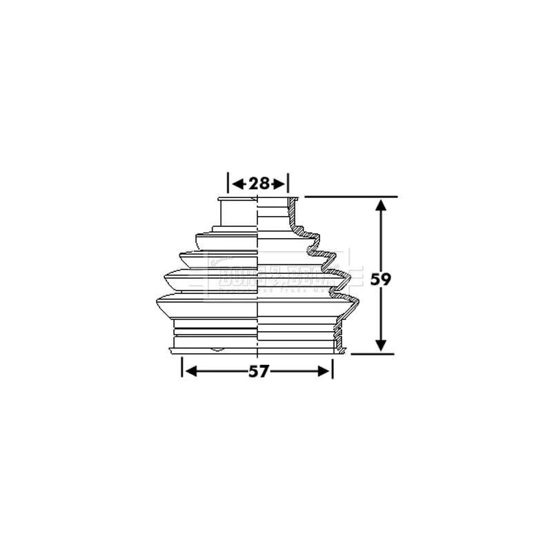 Joint-soufflet, arbre de commande BORG & BECK BCB6274