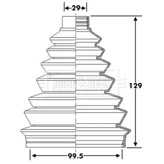 Joint-soufflet, arbre de commande BORG & BECK BCB6278